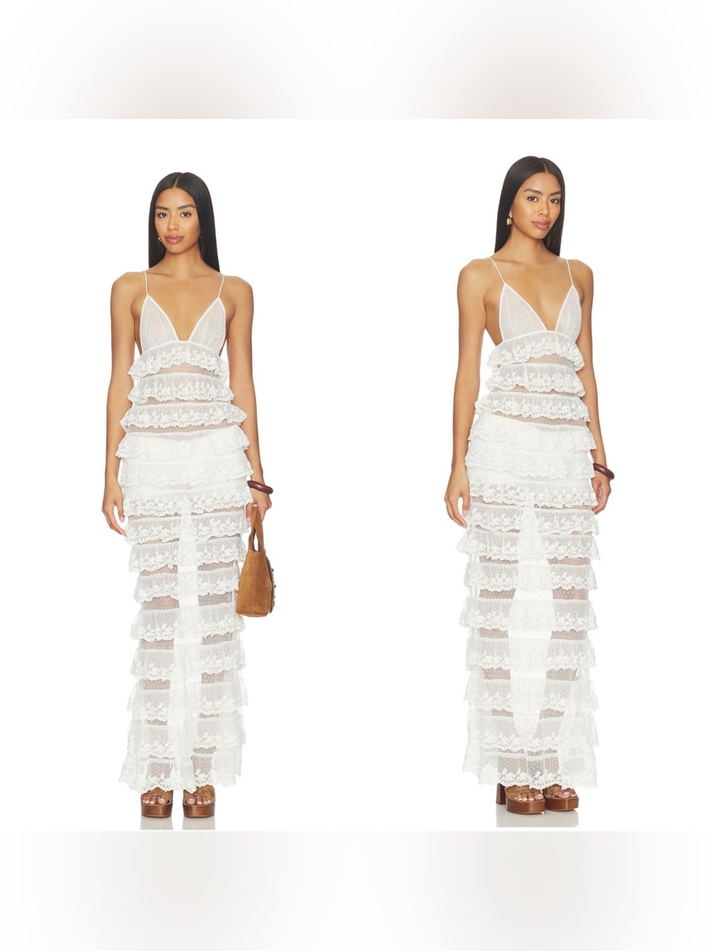 NWT TULAROSA Lucila lace gown in Ecru